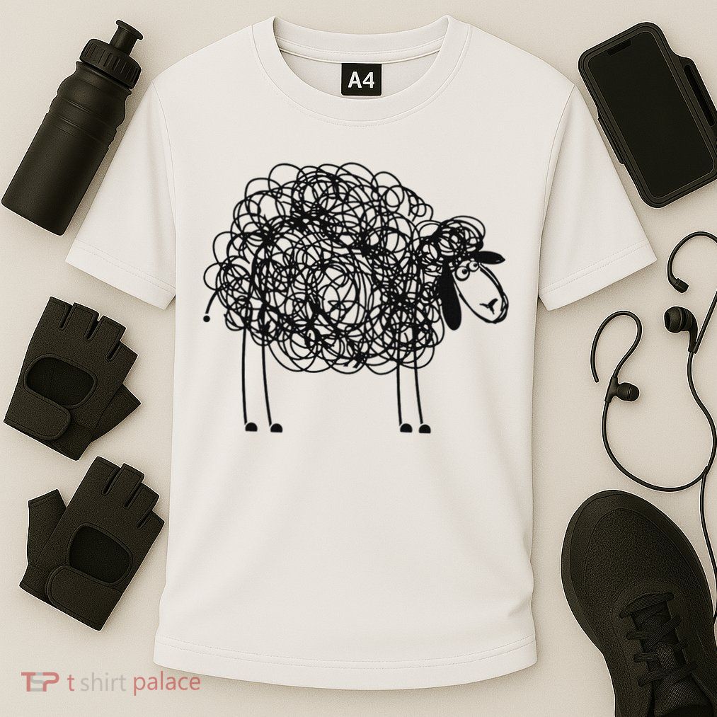 Black Apparel Doodled With Texta Performance Shirt