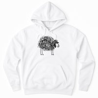 Black Apparel Doodled With Texta Hoodie