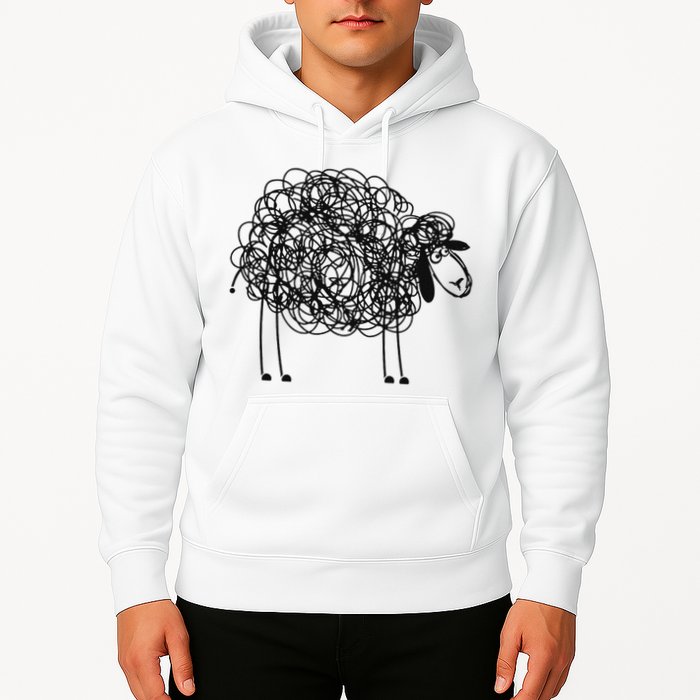 Black Apparel Doodled With Texta Hoodie