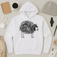 Black Apparel Doodled With Texta Hoodie