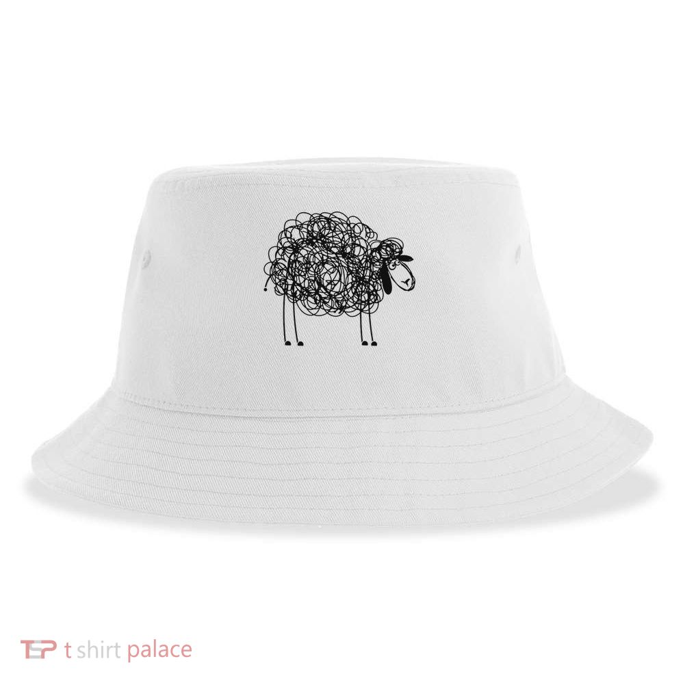 Black Apparel Doodled With Texta Sustainable Bucket Hat