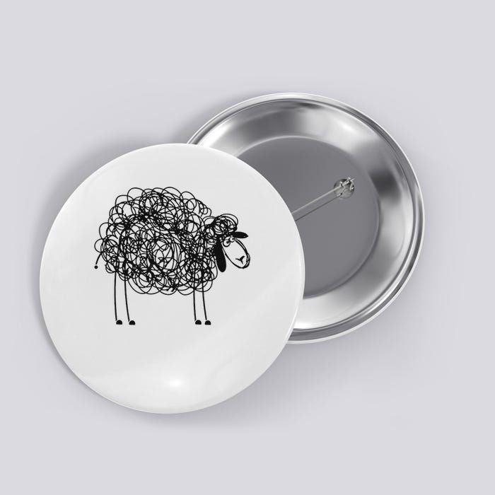 Black Apparel Doodled With Texta Button