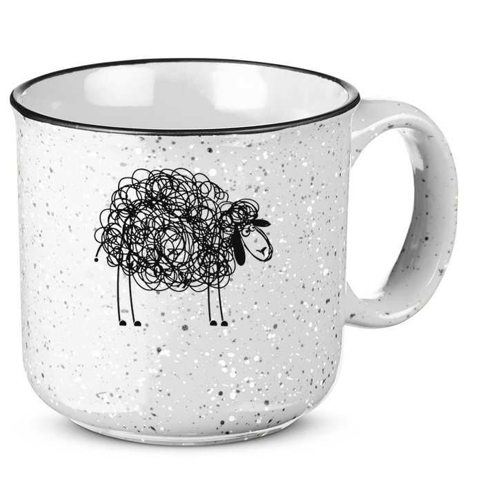 Black Apparel Doodled With Texta 15oz Campfire Ceramic Mug