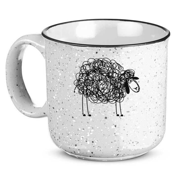 Black Apparel Doodled With Texta 15oz Campfire Ceramic Mug