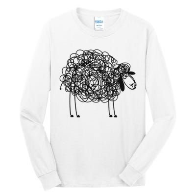 Black Apparel Doodled With Texta Tall Long Sleeve T-Shirt