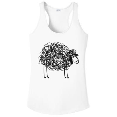 Black Apparel Doodled With Texta Ladies PosiCharge Competitor Racerback Tank