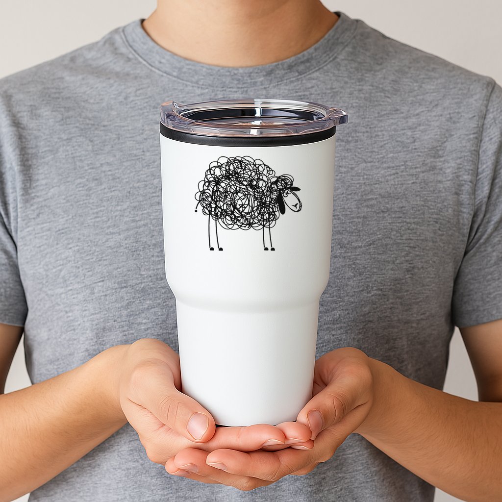 Black Apparel Doodled With Texta Tumbler