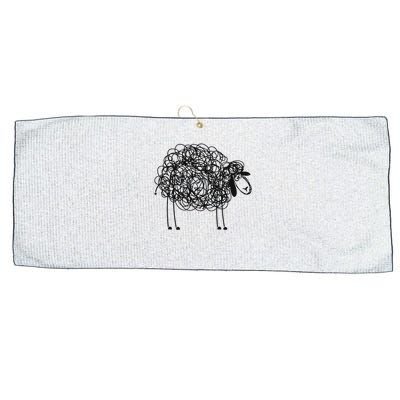 Black Apparel Doodled With Texta Large Microfiber Waffle Golf Towel