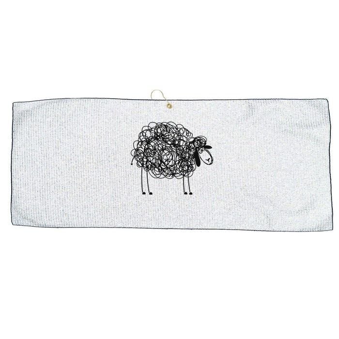 Black Apparel Doodled With Texta Large Microfiber Waffle Golf Towel