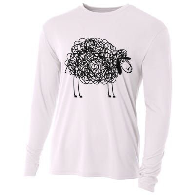 Black Apparel Doodled With Texta Cooling Performance Long Sleeve Crew