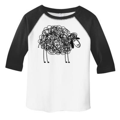 Black Apparel Doodled With Texta Toddler Fine Jersey T-Shirt