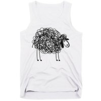 Black Apparel Doodled With Texta Tank Top