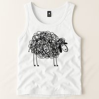 Black Apparel Doodled With Texta Tank Top