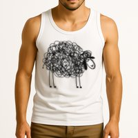 Black Apparel Doodled With Texta Tank Top