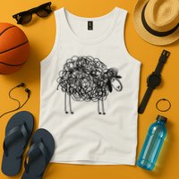 Black Apparel Doodled With Texta Tank Top