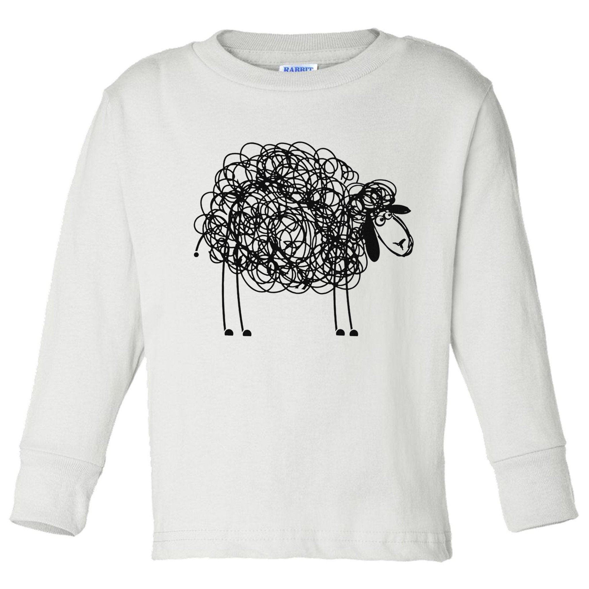 Black Apparel Doodled With Texta Toddler Long Sleeve Shirt
