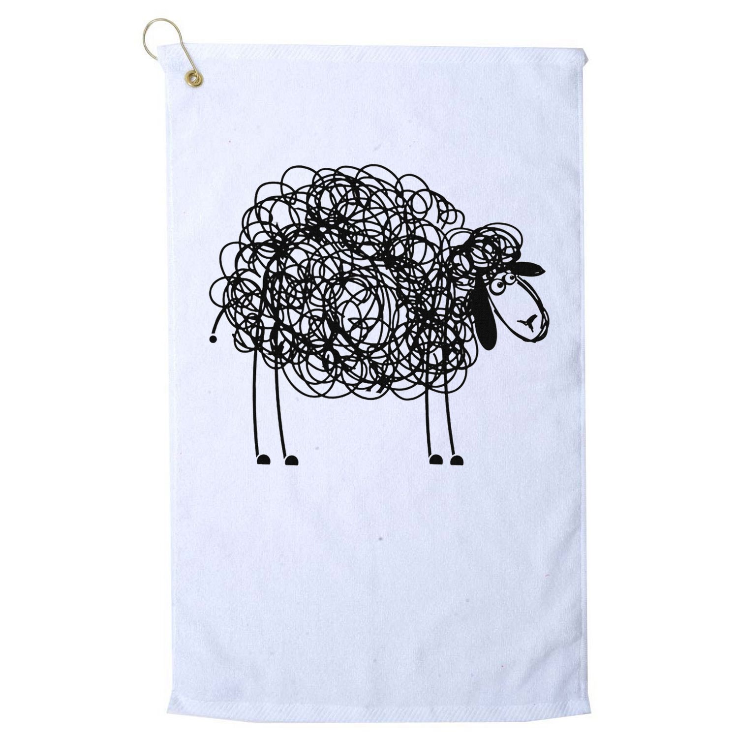 Black Apparel Doodled With Texta Golf Towel