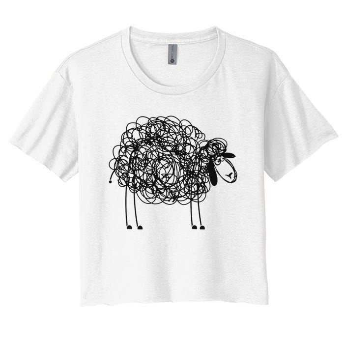 Black Apparel Doodled With Texta Crop Top