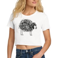 Black Apparel Doodled With Texta Crop Top