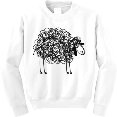 Black Apparel Doodled With Texta Kids Sweatshirt