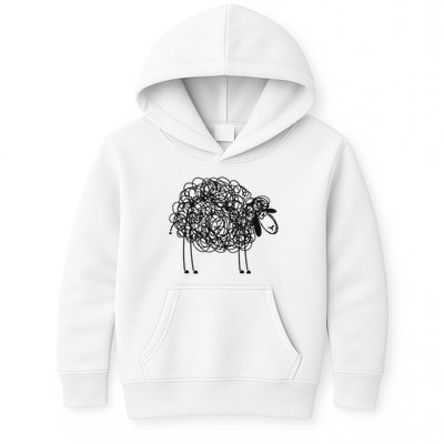 Black Apparel Doodled With Texta Kids Hoodie