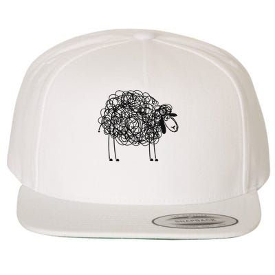 Black Apparel Doodled With Texta Wool Snapback Cap