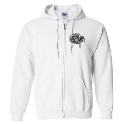 Black Apparel Doodled With Texta Full Zip Hoodie