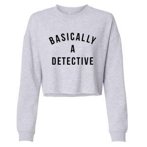 Basically A Detective Cropped Pullover Crew