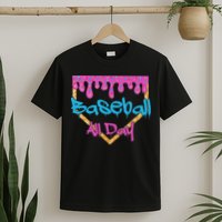 Baseball All Day Drip Home Plate Ice Cream T-Shirt