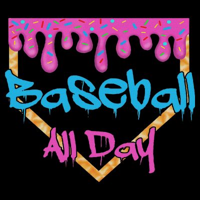 Baseball All Day Drip Home Plate Ice Cream T-Shirt