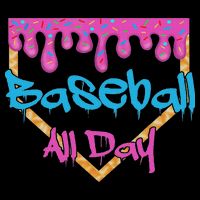 Baseball All Day Drip Home Plate Ice Cream T-Shirt