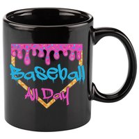 Baseball All Day Drip Home Plate Ice Cream 11oz C Handle Ceramic Mug