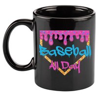 Baseball All Day Drip Home Plate Ice Cream 11oz C Handle Ceramic Mug
