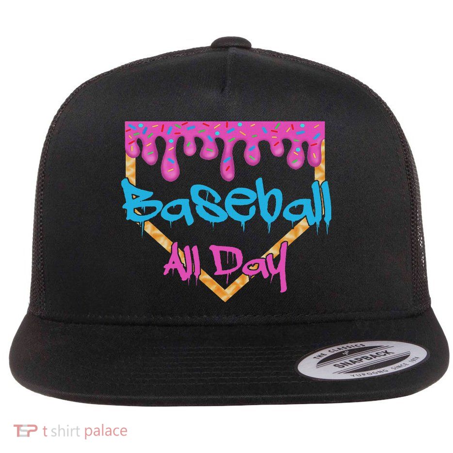 Baseball All Day Drip Home Plate Ice Cream Flatbill Hat
