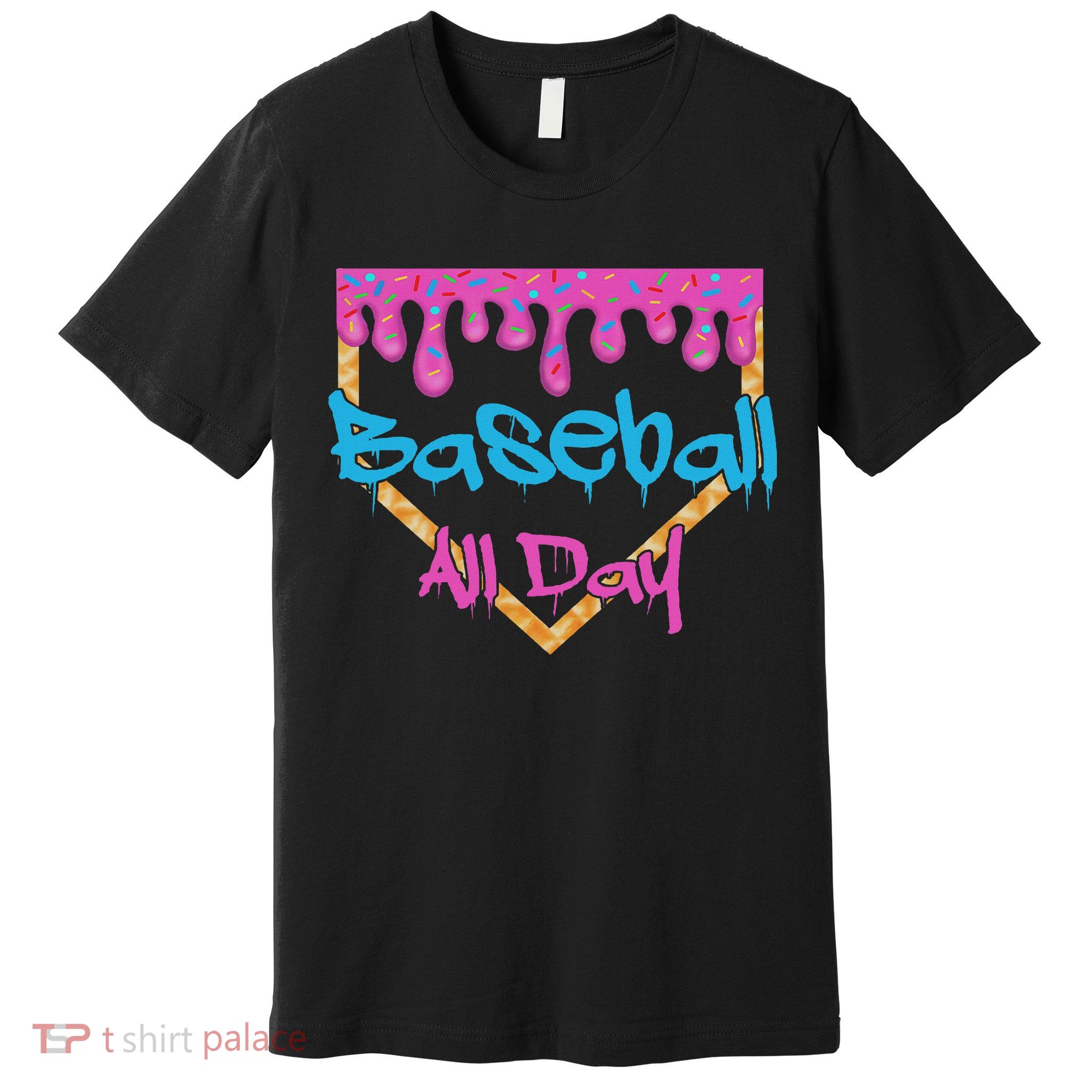 Baseball All Day Drip Home Plate Ice Cream Premium T-Shirt