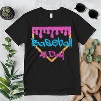 Baseball All Day Drip Home Plate Ice Cream Premium T-Shirt