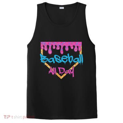 Baseball All Day Drip Home Plate Ice Cream PosiCharge Competitor Tank