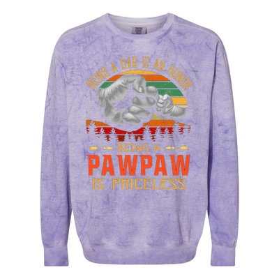 Being A Dad Is An Honor Being A Pawpaw Is Priceless Colorblast Crewneck Sweatshirt