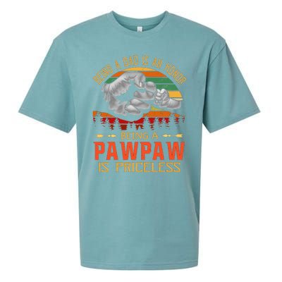 Being A Dad Is An Honor Being A Pawpaw Is Priceless Sueded Cloud Jersey T-Shirt