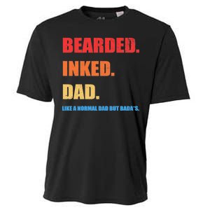 Bada*s Dad Inked Bearded Like A Normal Dad Cooling Performance Crew T-Shirt