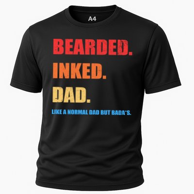 Bada*s Dad Inked Bearded Like A Normal Dad Performance Shirt