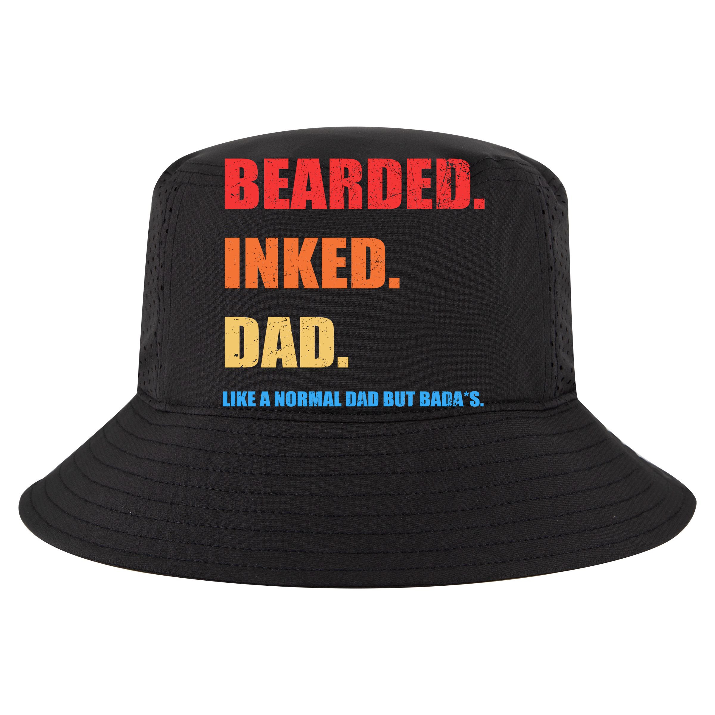 Bada*s Dad Inked Bearded Like A Normal Dad V-Neck T-Shirt