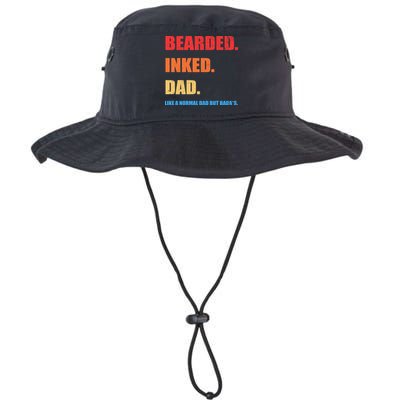 Bada*s Dad Inked Bearded Like A Normal Dad Bucket Hat
