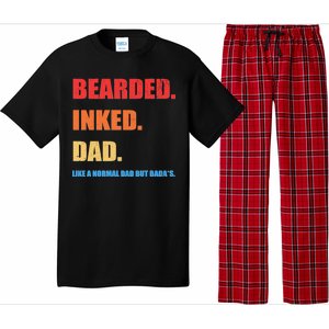 Bada*s Dad Inked Bearded Like A Normal Dad Pajama Set