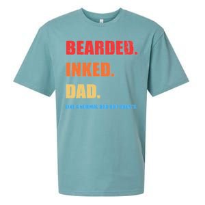 Bada*s Dad Inked Bearded Like A Normal Dad Sueded Cloud Jersey T-Shirt