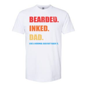 Bada*s Dad Inked Bearded Like A Normal Dad Softstyle CVC T-Shirt