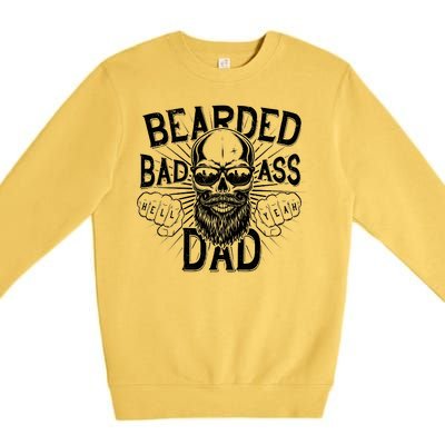 Badass Bearded Dad Premium Crewneck Sweatshirt