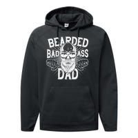 Badass Bearded Dad Performance Fleece Hoodie