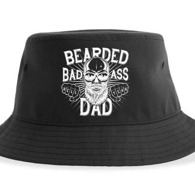 Badass Bearded Dad Sustainable Bucket Hat