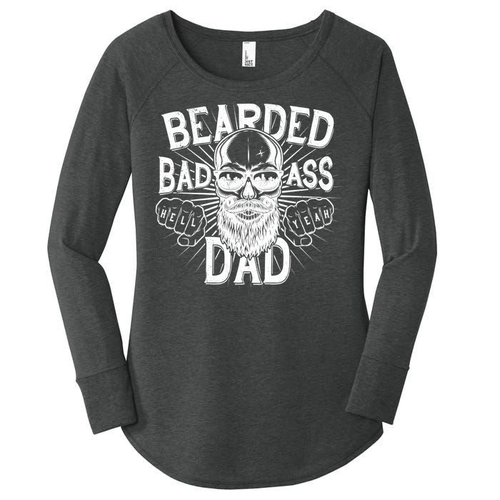 Badass Bearded Dad Women's Perfect Tri Tunic Long Sleeve Shirt